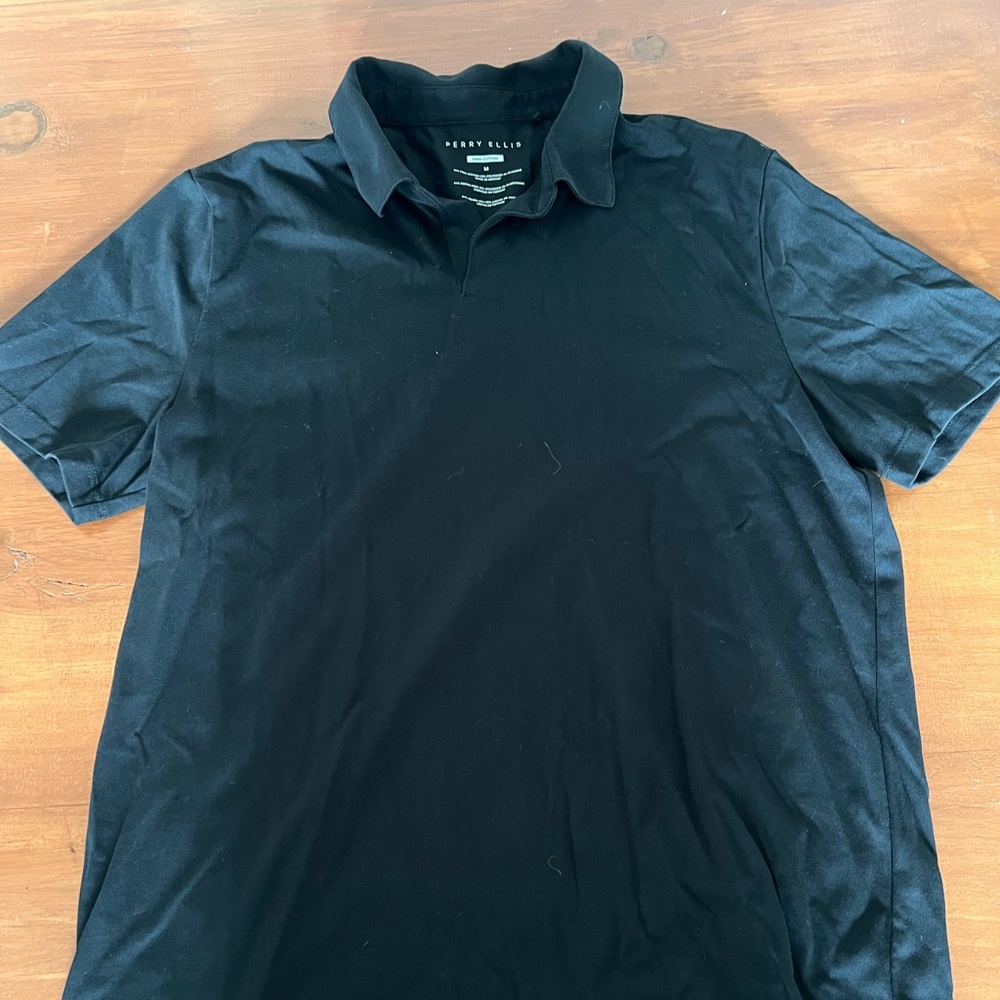 Black Perry Ellis polo - M